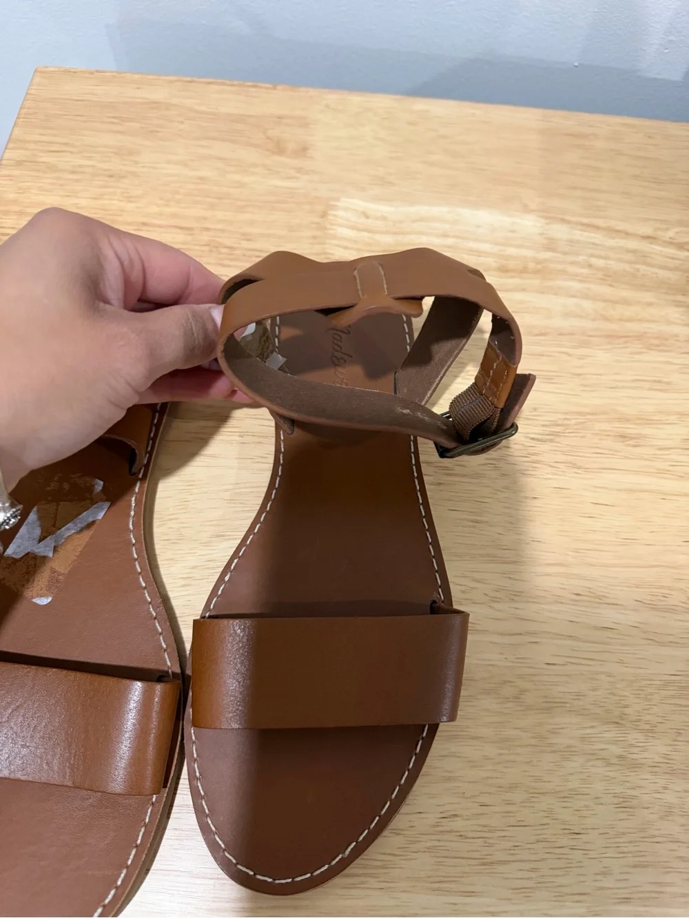 Madewell The Boardwalk Leather Sandals Women's Size, 8 Ankle Strap